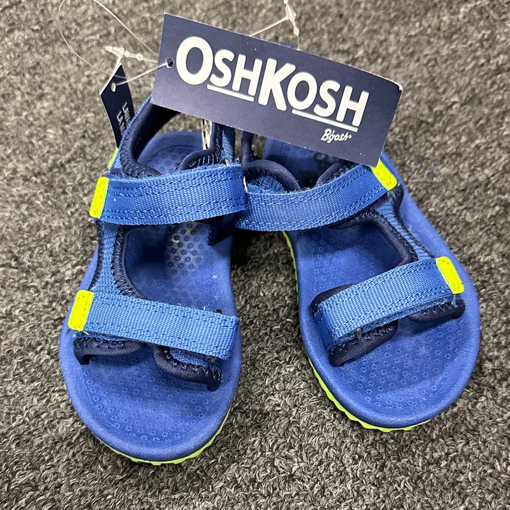 OshKosh B'gosh Kids Navy and Lime Sandals